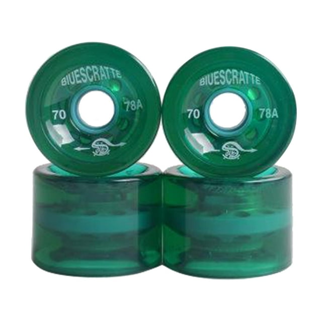 Almencla Roues de Planche à Roulettes Dureté 4x 78A 70X51mm Pièces de Rouleau de Longboard Vert