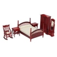 thumbnail image 5 of YAHHU 6Pcs Wooden Miniature Furniture Set Vintage Realistic Exquisite DIY Bedroom Furniture for 1:12 Doll House Accessories, 5 of 9