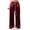*Red, variant on ClodeEU Women's Satin Elastic High Waisted Straight Leg Pants with Pockets ,Solid Color Casual Long Trousers Purple,Women's Plus M