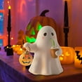 thumbnail image 4 of Handmade Ghost Pumpkin Night Light Cute LED Spooky Statue Lamp Resin Mini Gothic Desktop Halloween Decor Clearance, 4 of 6