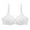 White, variant on Wire Bras for Women Full Coverage with Wide Straps School Season 1Pack Solid Color Lace Hollow Out Plus Size Gathered Together Daily Bralette Lightweight and Breathable White L