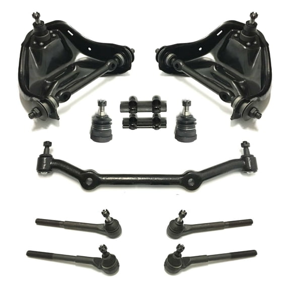 11 Pc Suspension Kit Upper Control Arm, Tie Rod Ends, Lower Ball Joints, Adjusting Sleeves, Center Link Compatible with RWD Models Fits select: 1982-1995 CHEVROLET S TRUCK, 1983-1995 CHEVROLET BLAZER