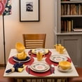 thumbnail image 6 of Floreal 16-Piece Modern Orange&Yellow Earthenware Dinnerware Set(Service for 4), 6 of 10