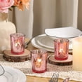 thumbnail image 5 of Pink  Votive Candle Holders Set, 12 PCS Tea Light Decor for Wedding, Birthday, Home Party, 5 of 6