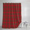 thumbnail image 3 of Shower Curtains for Bathroom, Red Green Checkered Waterproof Fabric Shower Curtain, Christmas Red and Green Plaid Decorative Bathroom Curtain for Bathtub, 36"x72", No Hooks Included, 3 of 9
