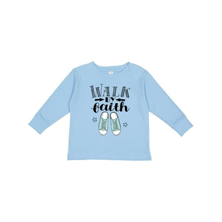 

Inktastic Walk by Faith Quote Gift Toddler Boy or Toddler Girl Long Sleeve T-Shirt