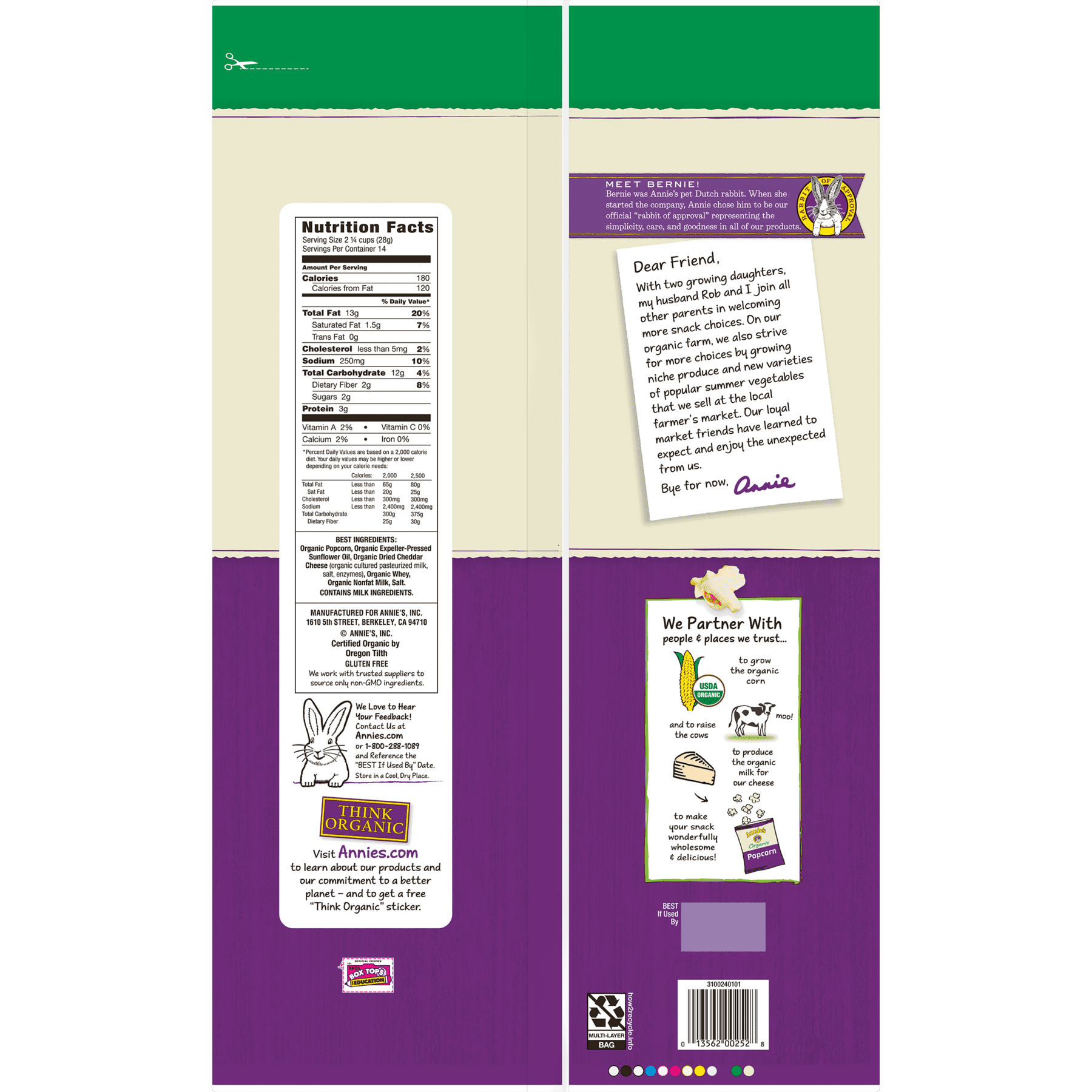 Annie S Organic White Cheddar Popcorn Nutrition Facts Besto Blog