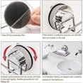 thumbnail image 3 of 2 Pack Suction Cup Soap Dish 304 Stainless Steel Sponge Holder Durable Storage Tray No Drilling,silver, 3 of 5