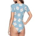 thumbnail image 4 of Daiia Cartoon Sushi Women'S Crew Neck Short Sleeve Slim Fit T Shirts Tops Basic Bodysuit Leotard Clothing-Small, 4 of 9