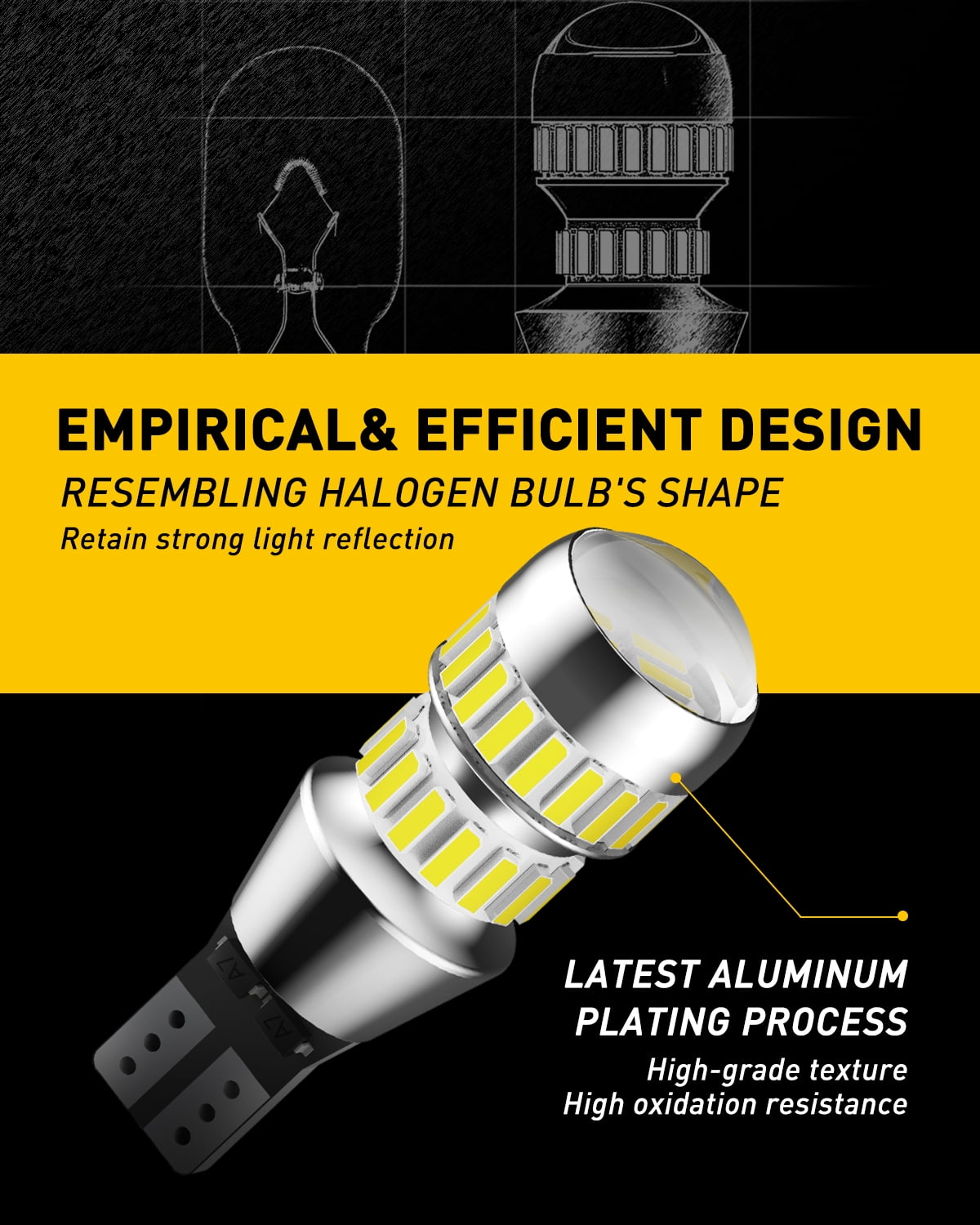 PINZU T15 906 W16W 921 912 LED 19 SMD Backup Light Bulbs Canbus Back Up  Lamp Car LED (1.2 V, 1.2 W) Price in India - Buy PINZU T15 906 W16W 921