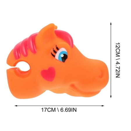 

Cartoon Bike Adornment 1Pc Creative Horse Head Handlebar Adornment Cartoon Children Bike Decoration