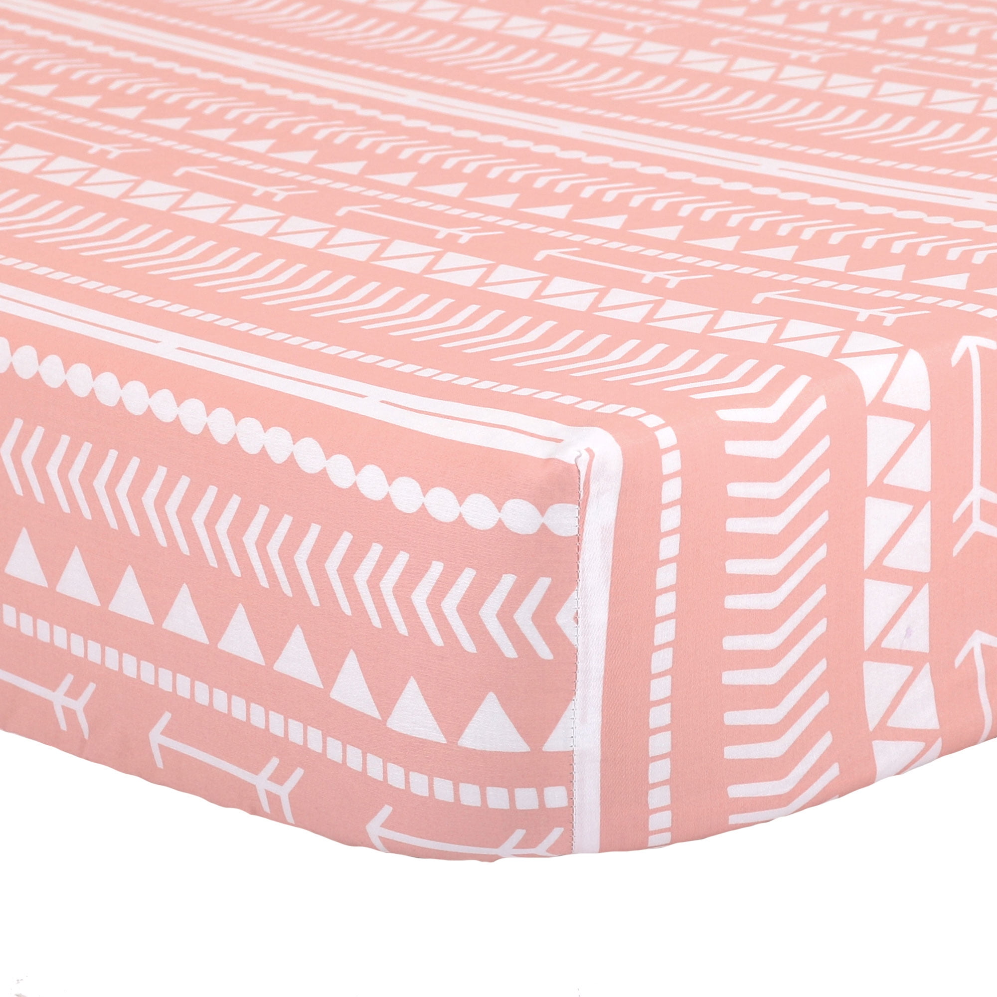 The Peanut Shell 3 Piece Baby Crib Bedding Set C Pink Tribal The Peanut Shell 3 Piece Baby Crib Bedding Set C Pink Tribal Print Geometric 100 Cotton Quilt Skirt And Sheet Com