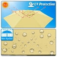 thumbnail image 4 of Sunny 12 x 12 Inches 6 Rib Beige Patio Umbrella Canopy, UV Protective, 4 of 5