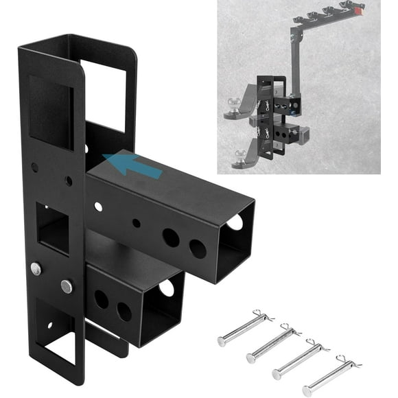 Hitch Wall Mount,Hanging Garage Storage Rack, Adjustable 1.5" and 2" Receiver, Bike Rack and Cargo Rack Storage,Trailer Hitch Receiver Max Hold Up to 200LB