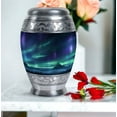 thumbnail image 5 of Aurora Borealis Urn For Ashes Adult Male, Mountains Urns For Human Ashes Adult Male Dad, Burial Funeral Urn, Large Urns For Human Ashes Adult Female, Cremation Urns For Ashes For Women 10 Inch, 5 of 5