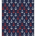 thumbnail image 3 of Anchor Duvet Cover Set Queen Size, Abstract Sea Theme with Grunge Display Worn Looking Marine Icons, Decorative 3 Piece Bedding Set with 2 Pillow Shams, Dark Blue White Vermilion, by Ambesonne, 3 of 3