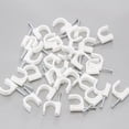 thumbnail image 1 of 1000 Round 9/16 Inches (14 mm) Cable Wire Clips Cable Management Cord Tie Holder Coaxial Nail in Clamps Tacks, 1 of 5
