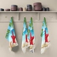 thumbnail image 2 of Shell Beach Kitchen Tea Towels Set of 6 Summer Themed Kitchen Dish Cloth with Hanging Loop, 18"x28"Lint-Free Absorbent Towel for Kitchen Drying Wiping and Cleaning, 2 of 7