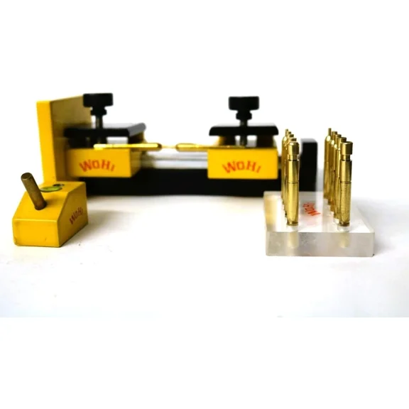 Wohi Innovations 3-in-1 Gemstone Faceting Combo | Transfer Jig, 45/90° Angle DOP & 10 Brass Dopsticks (2mm to 6mm) | Lapidary Cutting & Polishing Tool Set