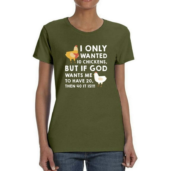 Chicken Lover Quote T-Shirt Women -Smartprints Designs, Female Small