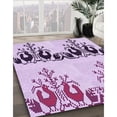 thumbnail image 2 of Ahgly Company Indoor Rectangle Patterned Orchid Purple Area Rugs, 7' x 10', 2 of 6