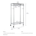 thumbnail image 4 of Better Homes & Gardens Double Hanging Garment Rack, 38.2W x 23.6D x 66.1H in, Gunmetal Finish, Gray, 4 of 12