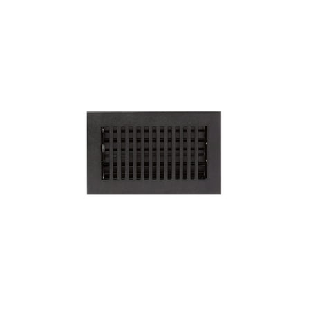 

Signature Hardware 915825-4-8 Modern Cast Iron Floor Register - Black
