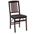 thumbnail image 3 of Linon Triena Mission Back Vinyl Folding Dining Chair in Espresso (Set of Two), 3 of 15