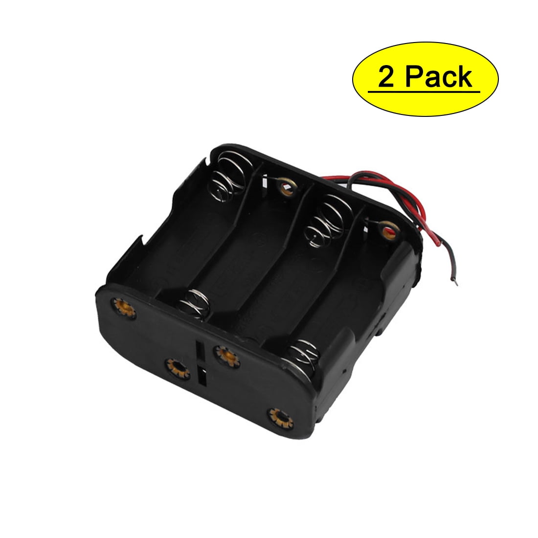 Unique Bargains 2 pcs 2 Wires Double Sides Battery Holder Case for 8 x