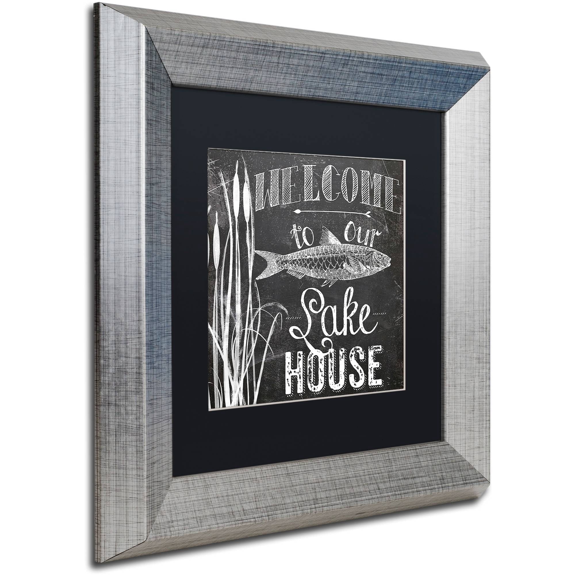 Trademark Fine Art "Lake House I" Canvas Art by Color Bakery Black Matte, Silver Frame