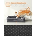 thumbnail image 5 of FEANDREA Cama Ortopédica para Perros, Sofá, Cama para Mascotas, Funda Extraíble y Lavable, 91 x 71 x 20 cm, Gris Oscuro MPGW067G01, 5 of 5