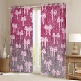 thumbnail image 2 of jejeloiu Kawaii Ribbon Bow Curtains Pack of 2 (42x84 Each),Pink Silver Glitter Print Curtains Blackout For Girl Kids, 2 of 6