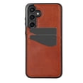 thumbnail image 2 of Allytech Wallet Case for Samsung Galaxy S23 FE - 2 Card Holder - Military Grade Drop Protection - Ultra Slim & Protective - Premium PU Leather Shockproof Phone Case for Women & Men - Brown, 2 of 7