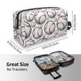 thumbnail image 4 of Goofa Cute Baseball Printed Toiletry Bag with Handle,Large Capacity Travel Makeup Cosmetic Bag for Women, Carry on Airport Airline Compliant Bag, 4 of 9