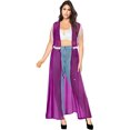 thumbnail image 5 of HAPPY BAY Women's Chiffon Summer Open Front Soft Beach Beachwear Duster Kimono Cardigan M-L Royalty Purple_AB930, 5 of 6