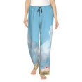 thumbnail image 2 of Lsque Cute Pink Mushrooms Print Women's Pajama Pants, Lounge Pant - Comfortable Home Wear,Elastic Waistband, Stylish Design-Medium, 2 of 9