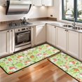 thumbnail image 3 of Kitchen Rugs Sets Of 2,Green Mushroom Frog Green Pattern Anti Fatigue Kitchen Mat Rugs Non Slip Washable,Decorative Kitchen Floor Mats for Kitchen,Sink,Laundry,17"x47"+17"x47", 3 of 5