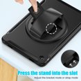 thumbnail image 3 of Dteck Case for Samsung Galaxy A9 Plus 11-inch 2023 (X210,X215,X216,X218),Heavy Duty Armor 3-Layer Protection Case Rotating Kickstand Cover with Hand Strap,Black, 3 of 8