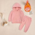 thumbnail image 2 of HCNTES Baby Boy Winter Clothes Toddler Boys Clothes Fall Winter Outfit Sets Long Sleeve Crew Neck Hooded Pocket Pullover Sweatshirt and Pants 6M 1T 2T 3T 4T 5T 2-Pieces, 2 of 7