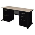 thumbnail image 2 of Regency Fusion 60" x 24" Double Pedestal Desk- Mocha Walnut, 2 of 2