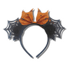Goth Mouse Ears Bow Headband, Glitter Party Princess Decoration Costume Accessories for Girls and Women, One Size