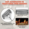 thumbnail image 2 of Pure Grill 3-in-1 Stainless Steel Bristle Free BBQ Grill Brush and Scraper, 2 of 7