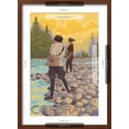 thumbnail image 5 of Art.com Women Fly Fishing - Colorado Art Print by Lantern Press, Brown Frame Wall Art, 17" x 23", 5 of 5