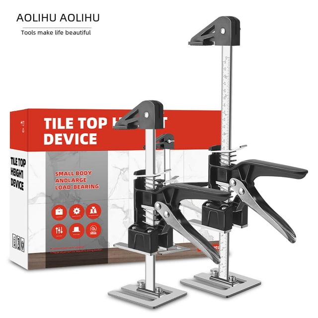 New Black Swan B Model Manual Tile Height Adjuster with Scale - Portable, Durable Carpentry Tool for Precise Wall Tile Lifting & Leveling, Ideal for Home DIY and Professional Use, Lightweight Design