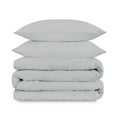 thumbnail image 1 of Purity Home 100% Cotton 400TC Cool & Crisp Duvet Set Full/Queen Light Gray, 1 of 6
