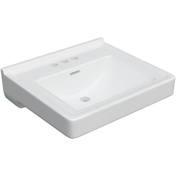 Proflo PF5714WH 20" Rectangular Vitreous China Wall Mounted Bathroom Sink - White