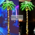 5FT 148 LEDs Lighted Palm Trees, Artificial Palm Tree with Coconuts