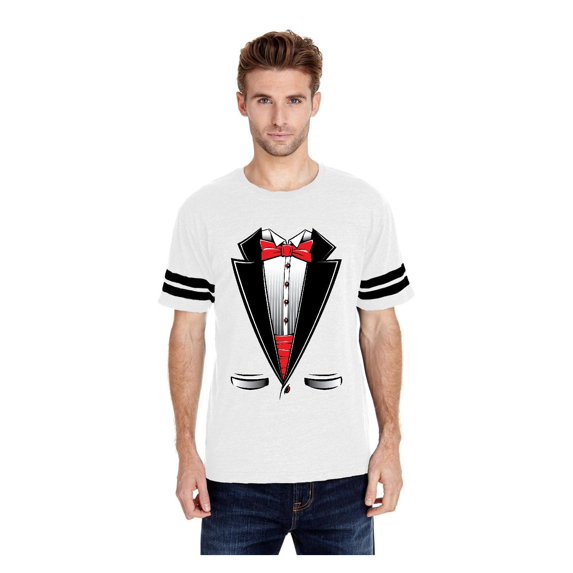 Unisex Tuxedo Prom Costume Football Fine Jersey T-Shirt