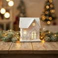 thumbnail image 5 of karymi LED Lighted Wooden Christmas Village Set 3 Houses European Style with Faux Snow for Tabletop Mantel Shelf Desktop Winter Decor Christmas Outdoor Decorations Gift Ideas Gift Ideas, 5 of 5