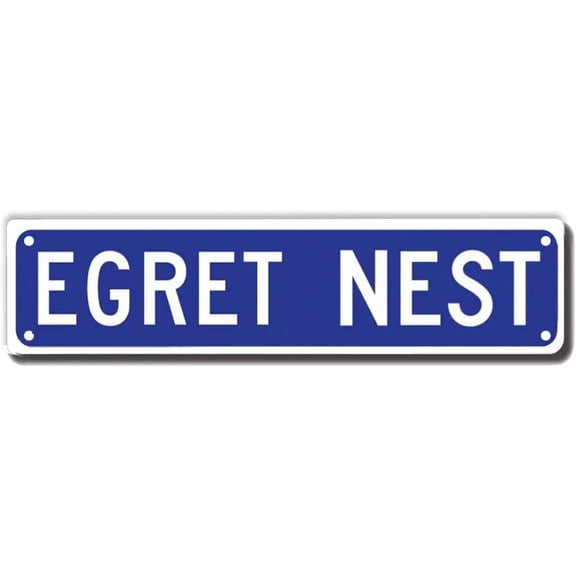 Retro Tin Sign Egret Nest Vintage Metal Sign 4x16 Inch